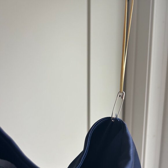 Revelry Jade Satin Navy Blue Bridesmaid Dress - Size 4 - Picture 5 of 8